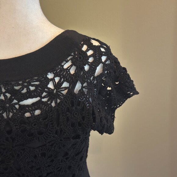 INC International Concepts Black Crochet Tunic Top | Women’s Small - Picture 6 of 8